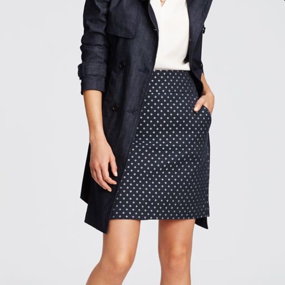 Ann Taylor diamond jacquard skirt